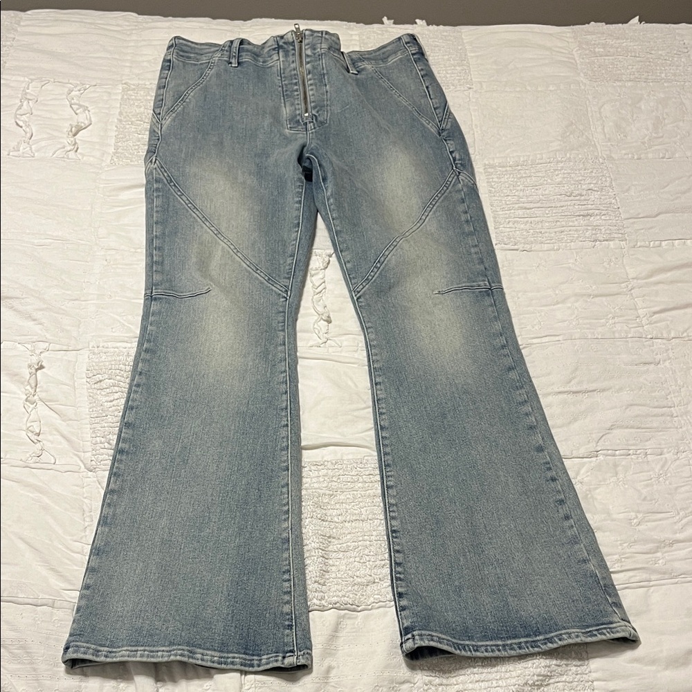 Free People Light Blue Flare Jeans